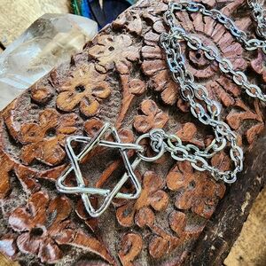 Star of David Pendant Stainless Steel Necklace Hanukkah Gift Hebrew Necklace